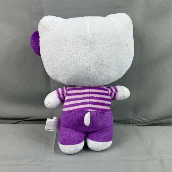 Hello Kitty Fiesta Toy 12" Plush Purple Bow Stripes - Picture 5 of 6